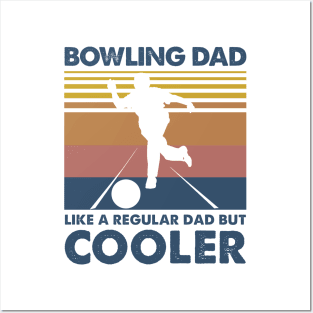 Bowling Dad Vintage Gift Father's Day Posters and Art